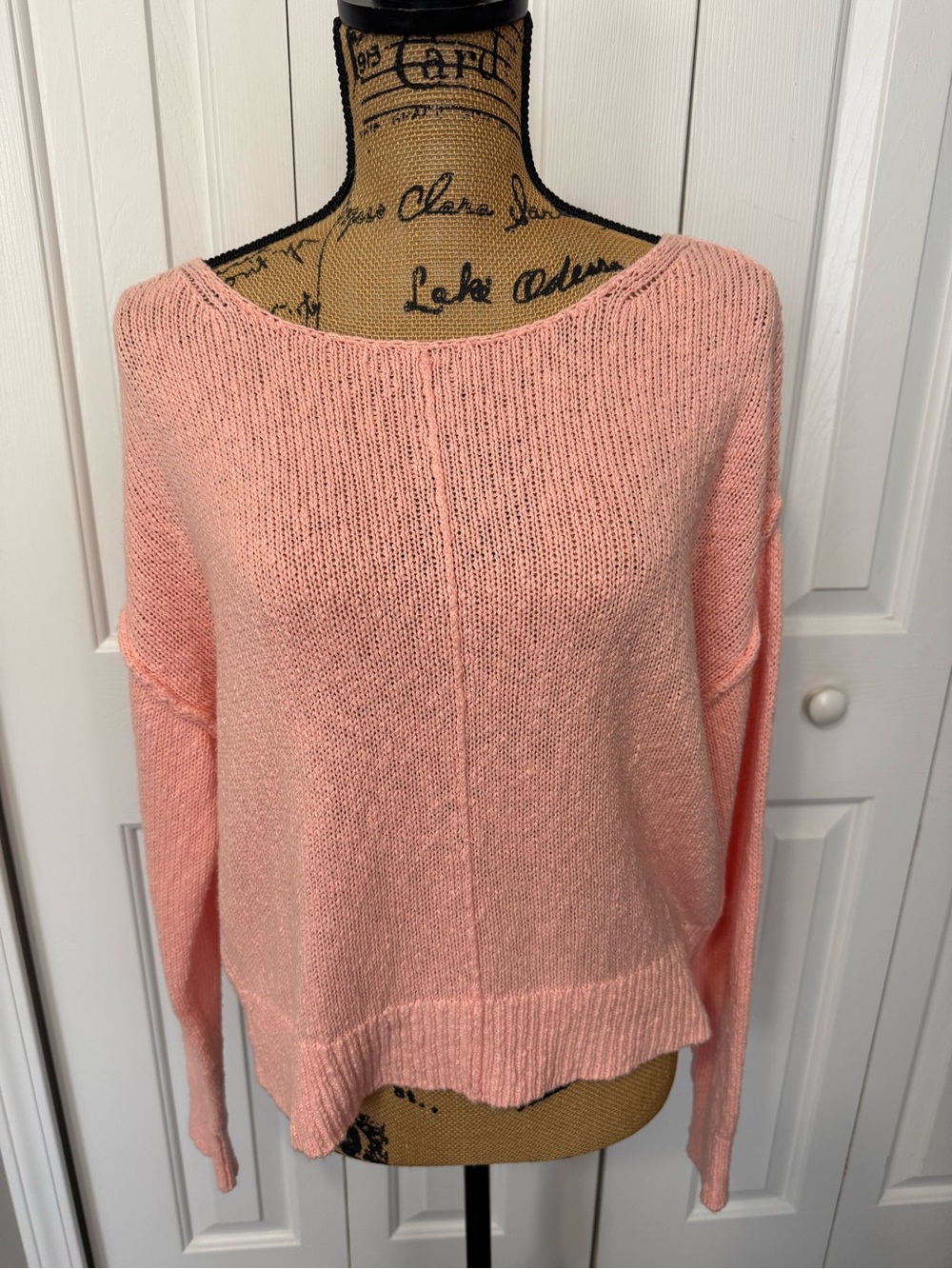 Evereve Light Pink Boat Neck Sweater